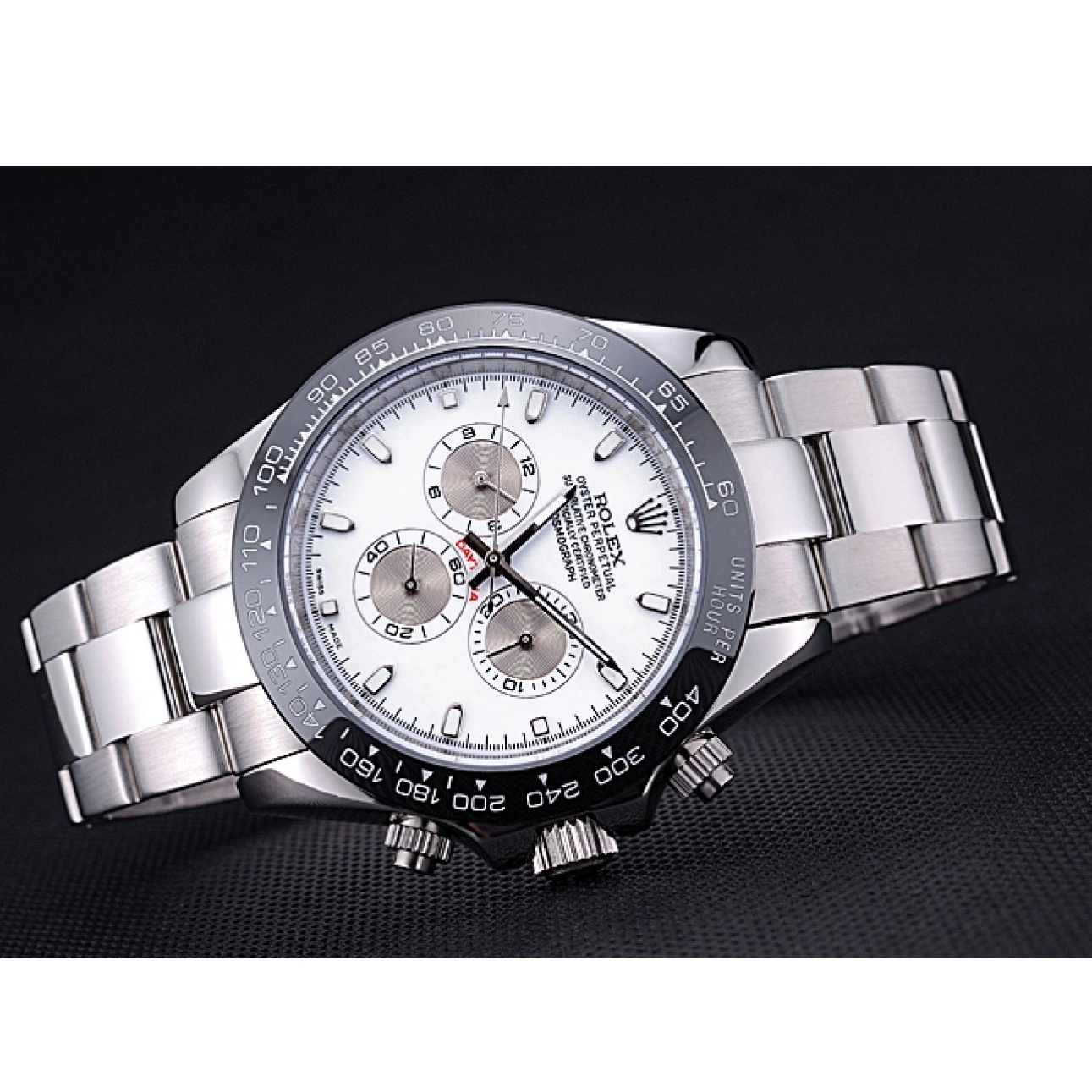 Aaa replica watch Daytona Cosmograph Bracelet Rolex Stainless Dial White 622542 Steel 0714